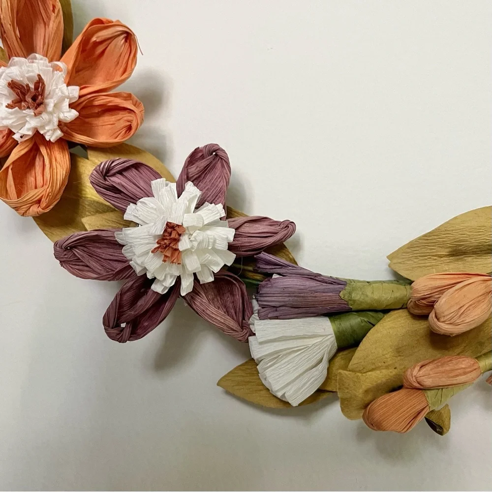 Floral Raffia Wreath